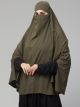 Full Size Crepe Khimar With Viscose Sleeves
