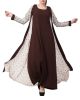 Mushkiya-Abaya Dress With Attached Shrug and a Matching Belt