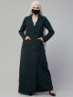 Double Breasted Coat Style Abaya with Front Pockets