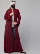 Front Open Abaya In Firdaus fabric With Pockets-S