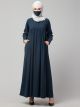 Abaya With Gather And Buttons On Yoke