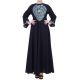 Mushkiya-Umbrella Flare Dress With Embroidery-Not An Abaya