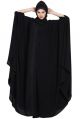 Gorgeous-Front Open Kaftan with Embroidery-Black