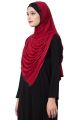 Bashariya Stole Hijab With Black Pearl Lace and Satin Tape Border
