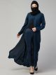 Front Open Abaya With Cuffed Sleeves