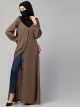 Front Open Abaya With Cuff & Placket