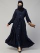 Front Open- Designer Abaya With Pleats