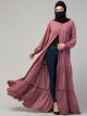 Front Open- Designer Abaya With Gathered Layers