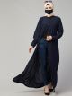 Front Open Abaya With Cuffed Sleeves