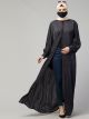 Front Open  Nida Abaya With Cuff & Placket