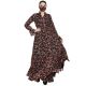Bashariya-Beautiful Printed Dress In Chiffon Fabric With Extra Flare.
