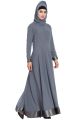 Mushkiya- Trendy Dress Like Abaya In Dual Layer and Loop Buttons