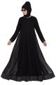 Mushkiya- Trendy Dress Like Abaya In Dual Layer and Loop Buttons