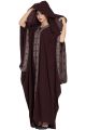 Mushkiya- Arabian Style Designer Abaya with Attached Falling Head Cover on Back