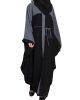 Musheco- Dual Color Kaftan Abaya With Designer Sleeves & Belt