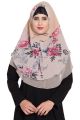 Khimar-Ready to Wear- Instant Hijab With Floral Print