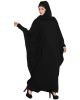 Modest Kaftan With Trendy Sleeves Made in Premium Nida-Black