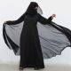 Abaya With Georgette Kaftan Like Cape & Hijab