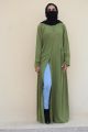 Latest Designs of  Front Open Abaya Dress Made in Nida Fabric